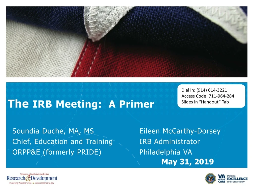the irb meeting a primer