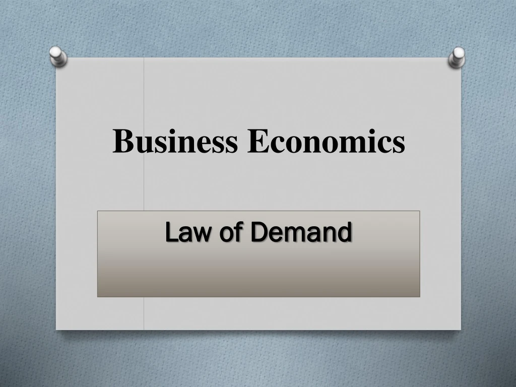 business economics