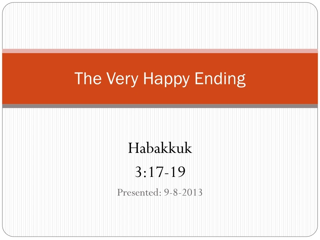 the very happy ending