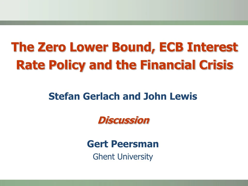 the zero lower bound ecb interest rate policy