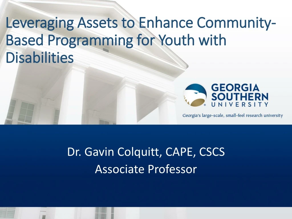 leveraging assets to enhance community based programming for youth with disabilities