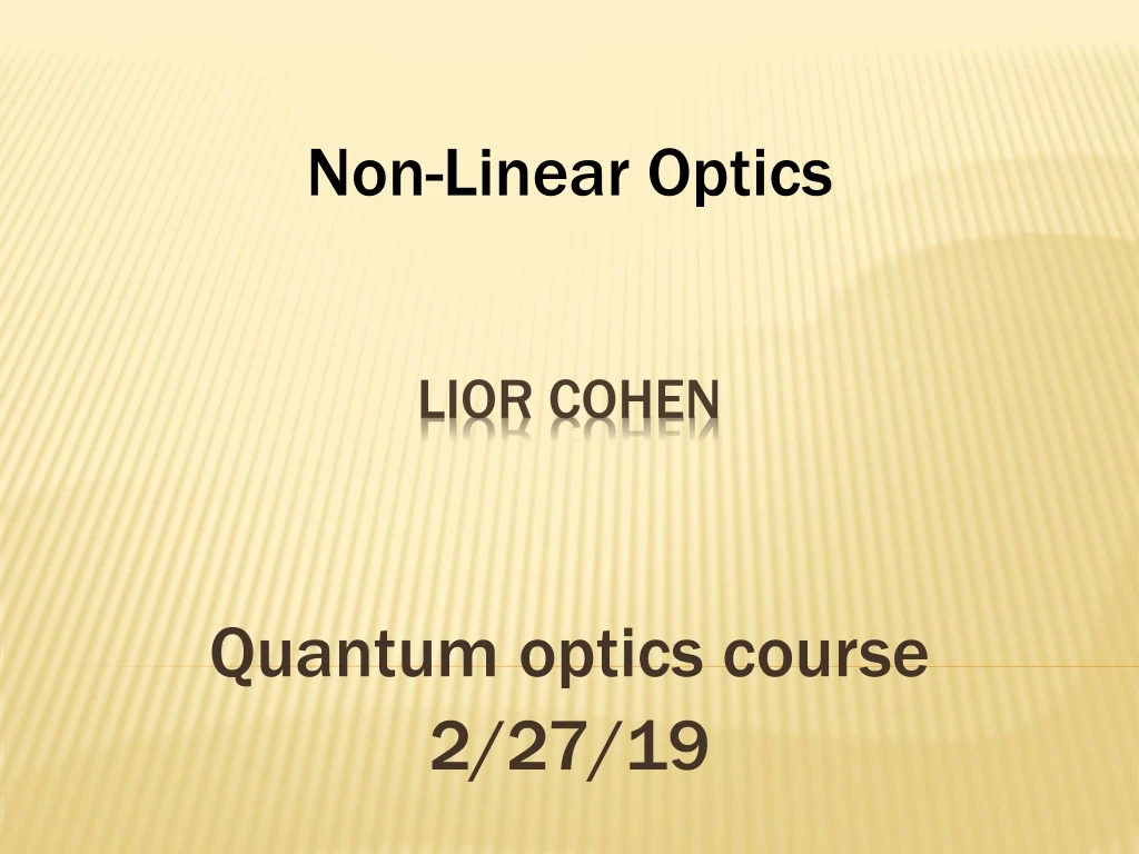 quantum optics course 2 27 19