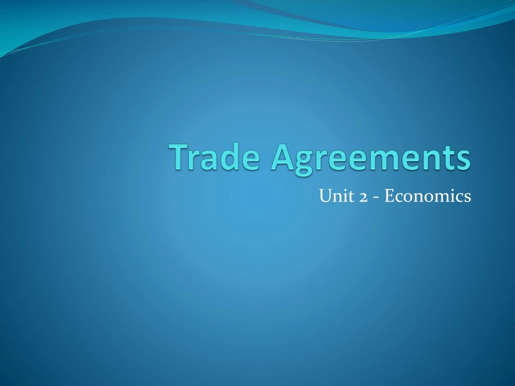 trade agreements