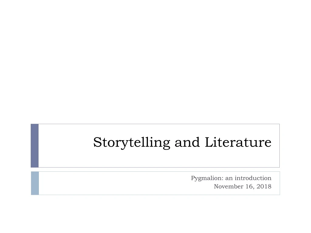 storytelling and literature