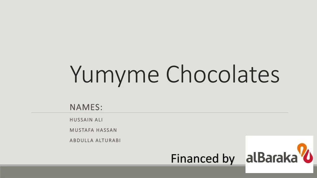 yumyme chocolates