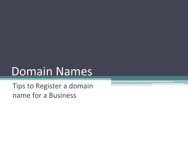 Tips to Register a domain name for a Business