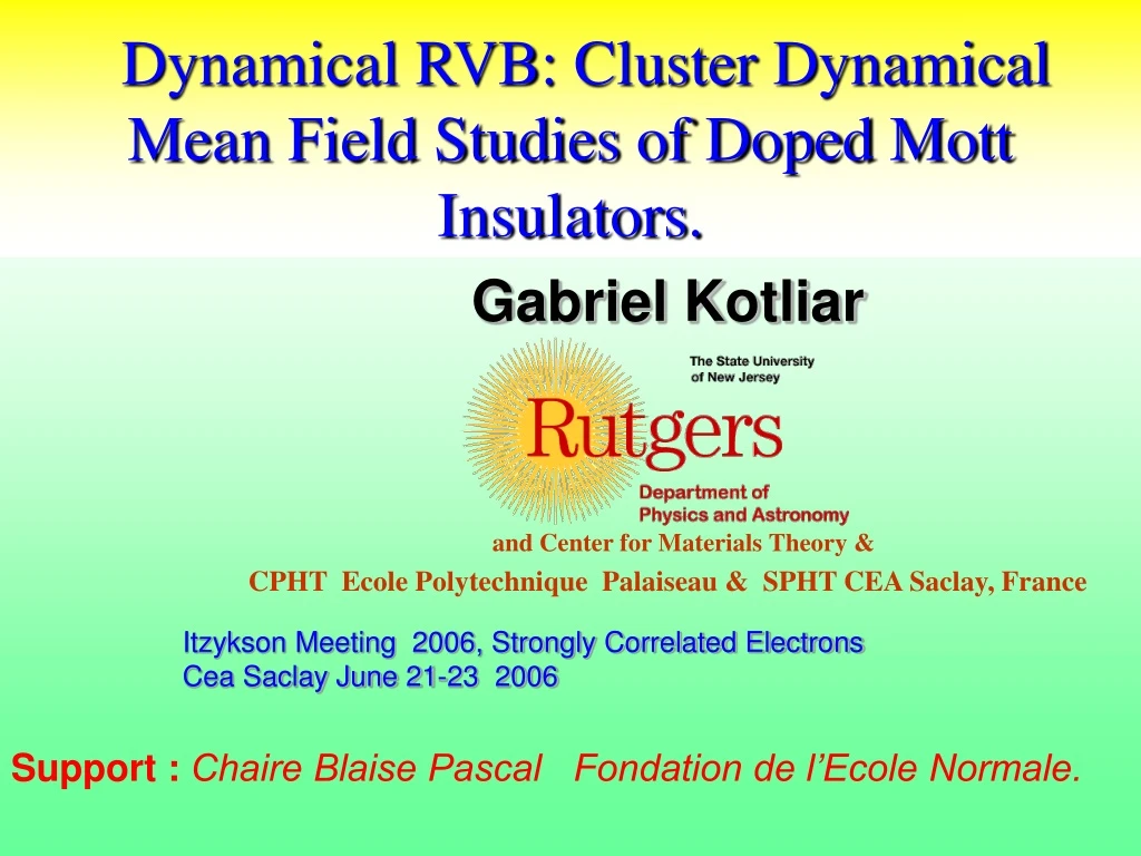 dynamical rvb cluster dynamical mean field studies of doped mott insulators