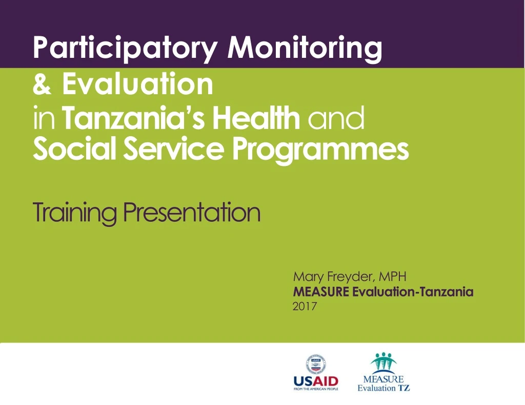participatory monitoring evaluation