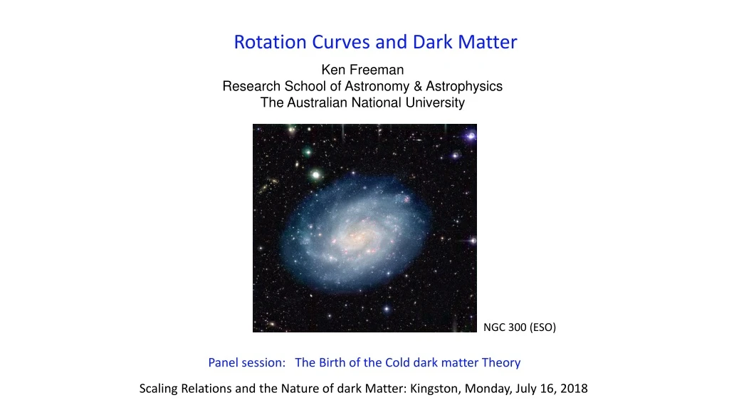 rotation curves and dark matter