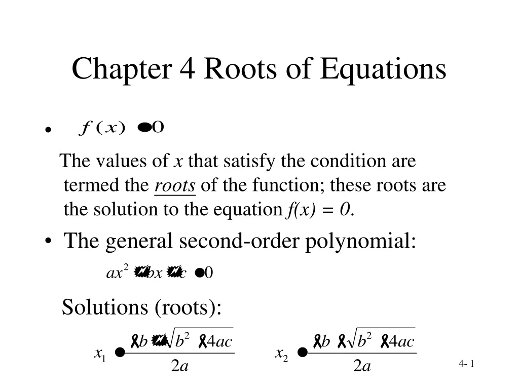 chapter 4 roots of equations