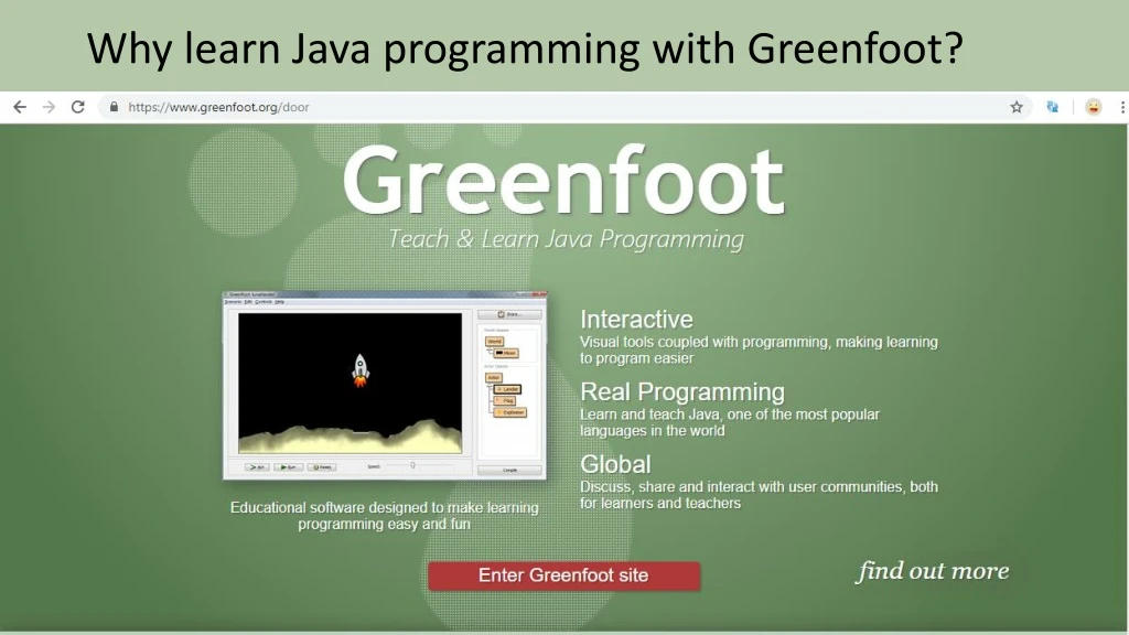 why learn java programming with greenfoot