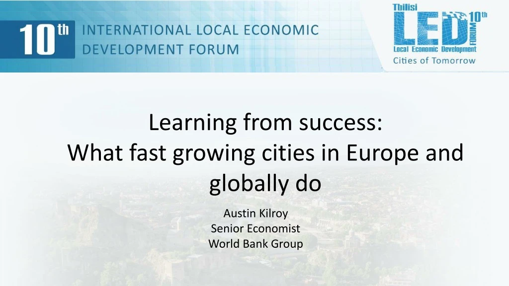 learning from success what fast growing cities