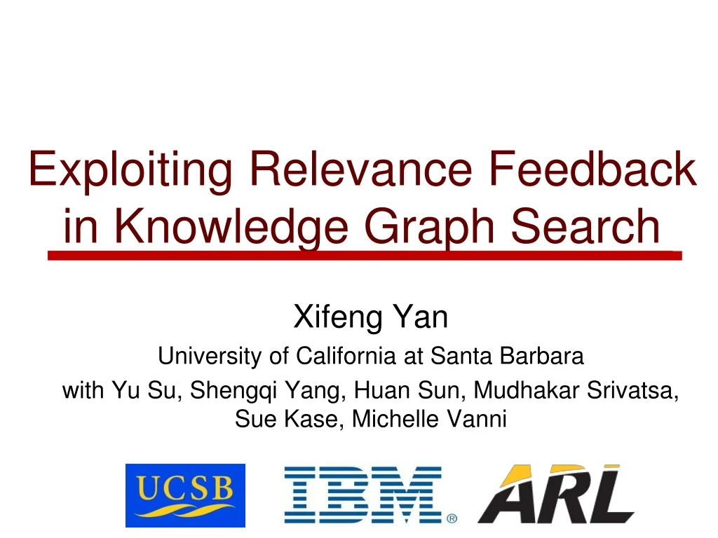 exploiting relevance feedback in knowledge graph search