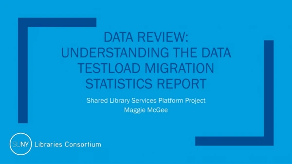 Data Review: Understanding the Data TestLoad Migration Statistics Report