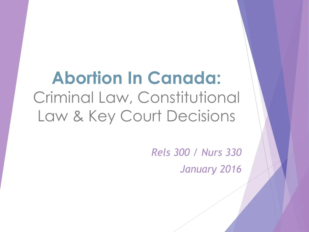 abortion in canada criminal law constitutional law key court decisions