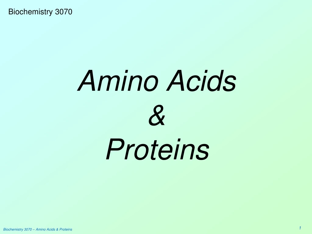 amino acids proteins