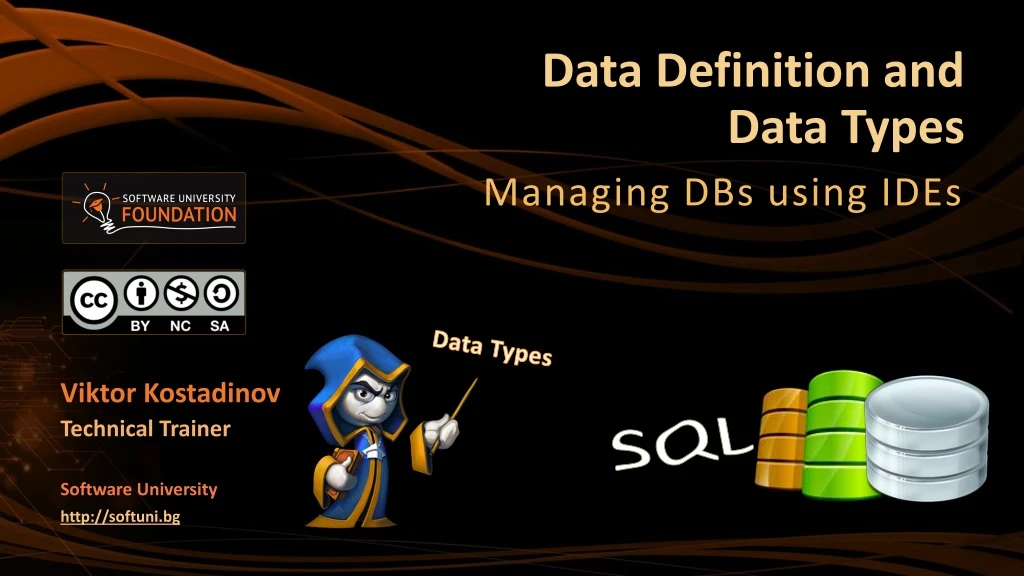 data definition and data types