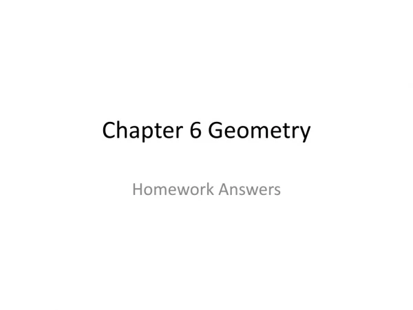 Chapter 6 Geometry