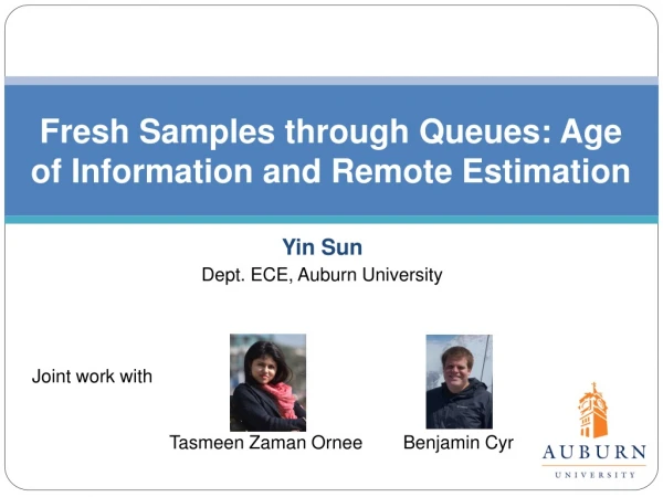 Fresh Samples through Queues: Age of Information and Remote Estimation