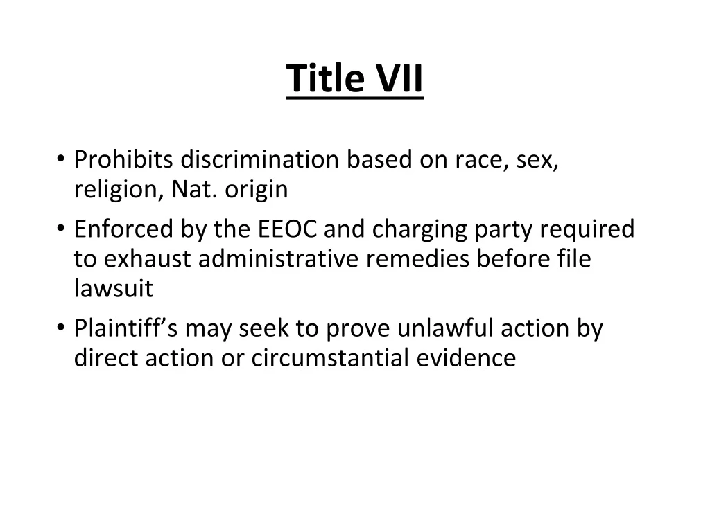 title vii