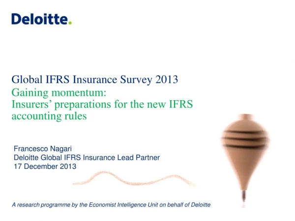 Global IFRS Insurance Survey 2013
