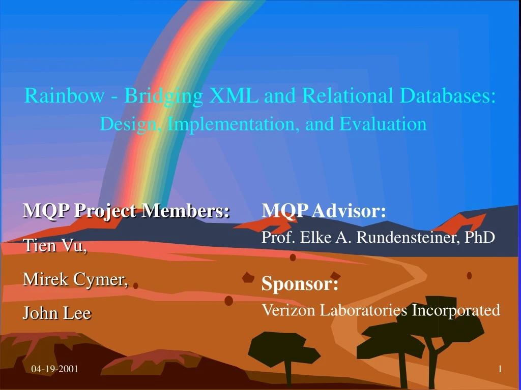 rainbow bridging xml and relational databases design implementation and evaluation