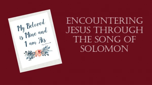 Encountering Jesus through the Song of Solomon