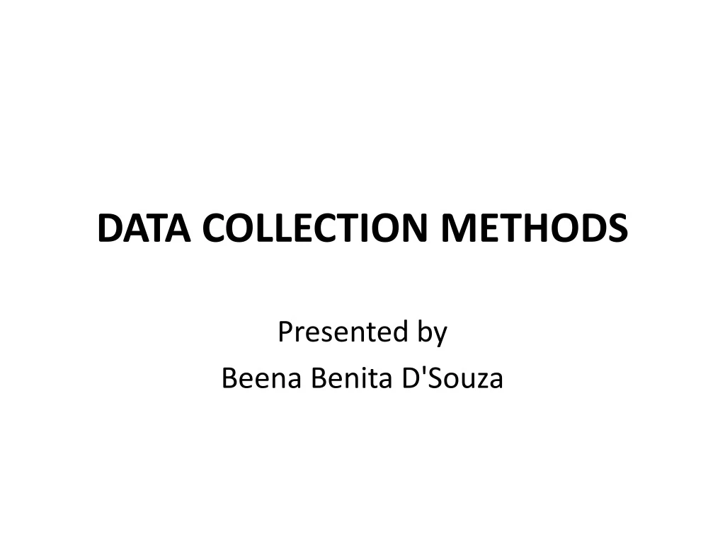 data collection methods