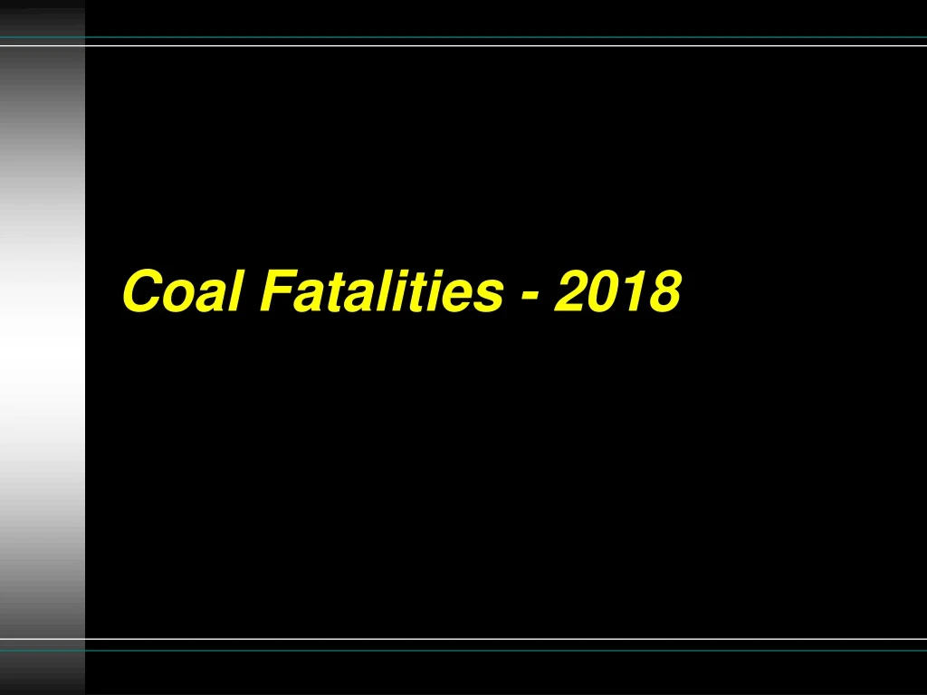 coal fatalities 2018