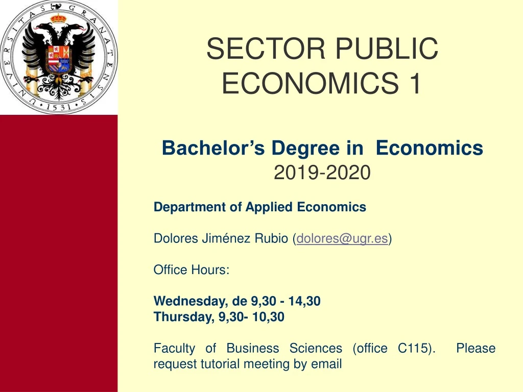 sector public economics 1 bachelor s degree
