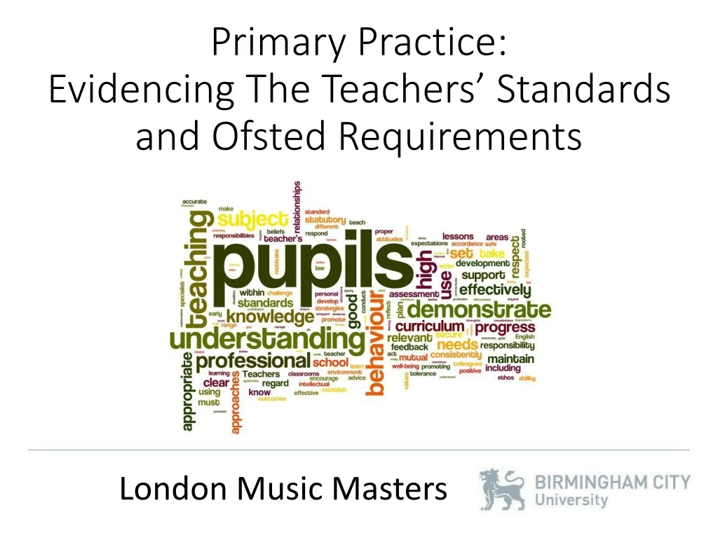 primary practice evidencing the teachers standards and ofsted requirements