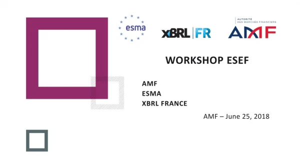 Workshop ESEF AMF ESMA XBRL France