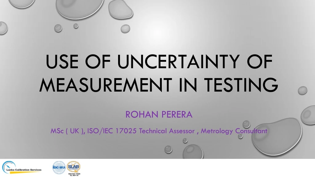 use of uncertainty of measurement in testing