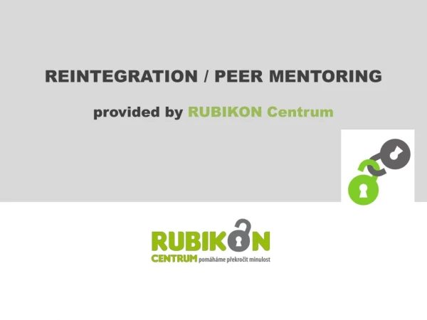 REINTEGRATION / PEER MENTORING provided by RUBIKON Centrum