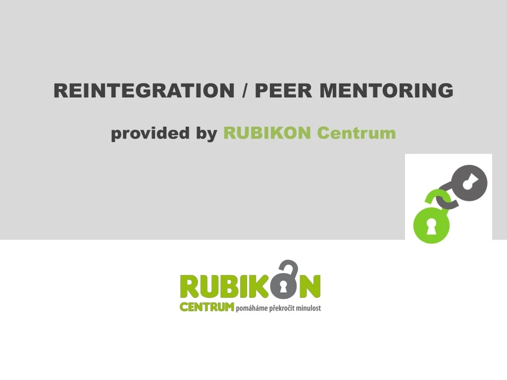 reintegration peer mentoring provided by rubikon