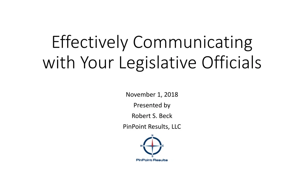 effectively communicating with your legislative officials