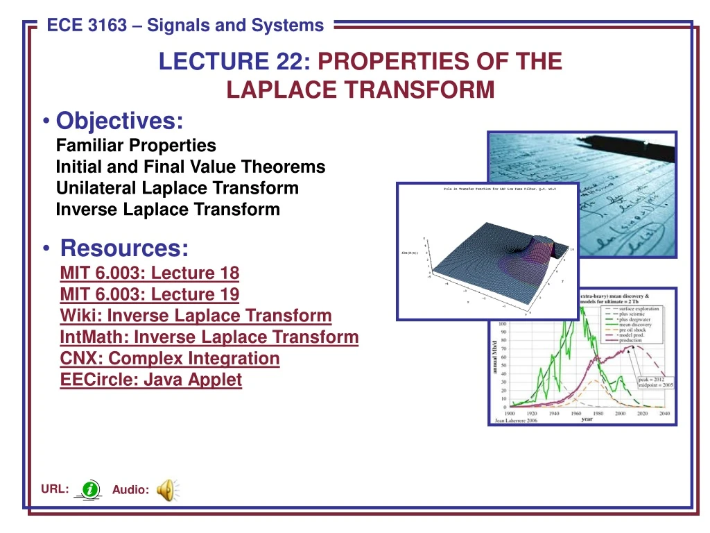 lecture 22 properties of the laplace transform