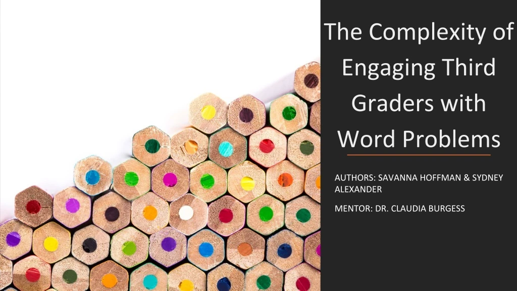 the complexity of engaging third graders with word problems