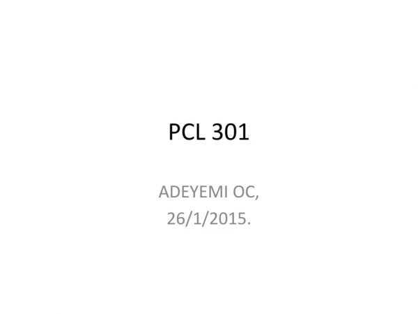 PCL 301