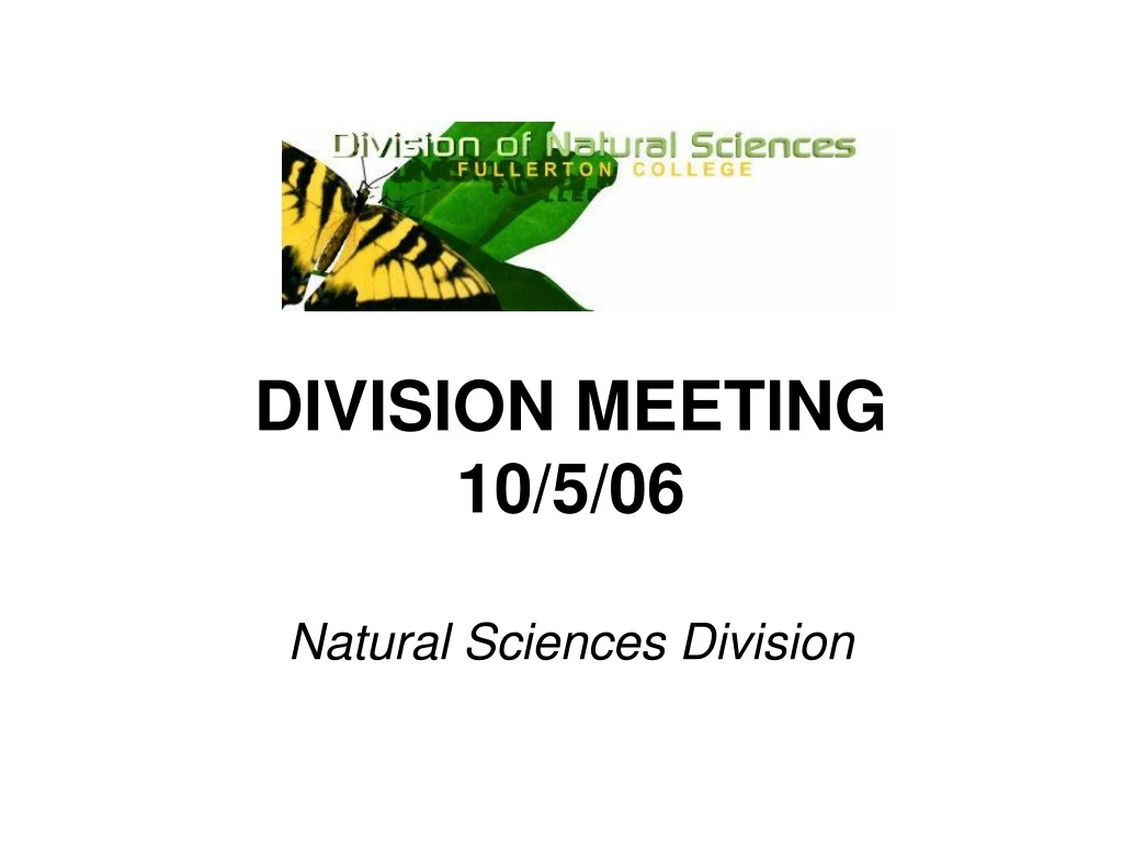 division meeting 10 5 06