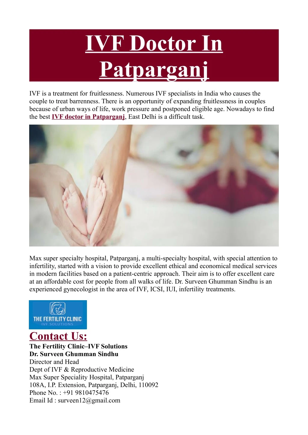 ivf doctor in patparganj