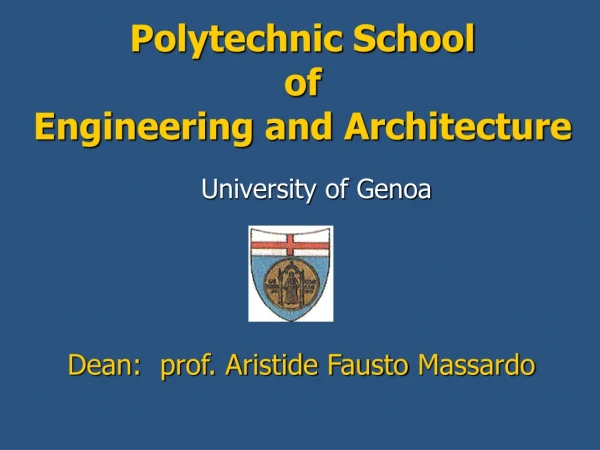 Polytechnic School of Engineering and Architecture