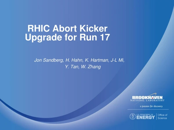 RHIC A bort Kicker Upgrade for Run 17