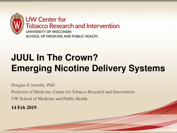 JUUL In The Crown? Emerging Nicotine Delivery Systems