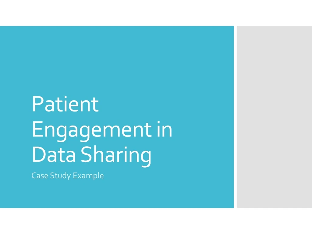 patient engagement in data sharing