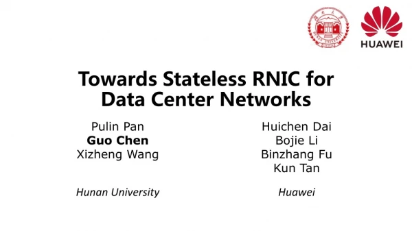 Towards Stateless RNIC for Data Center Networks
