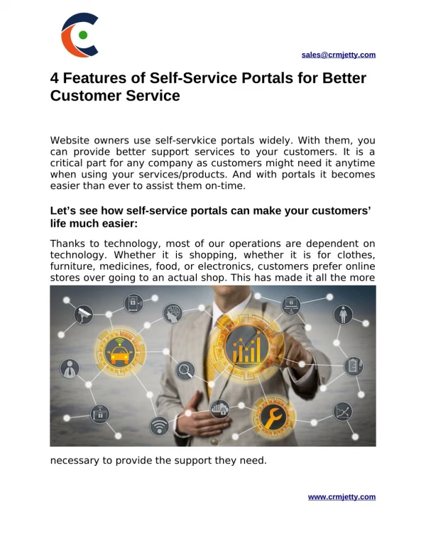 4 Features of Self-Service Portals for Better Customer Service