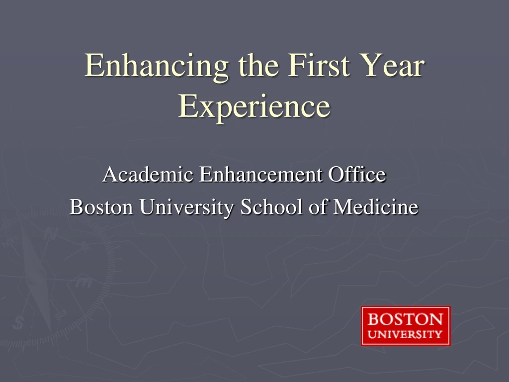 enhancing the first year experience