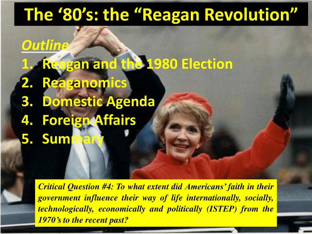 the 80 s the reagan revolution