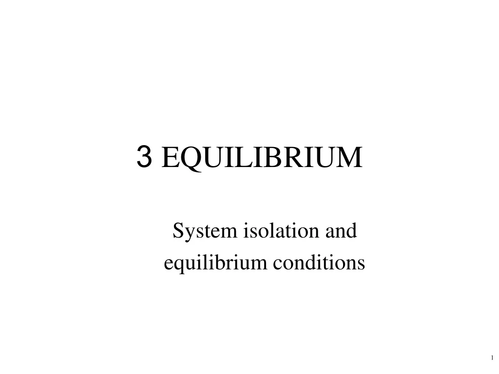 3 equilibrium